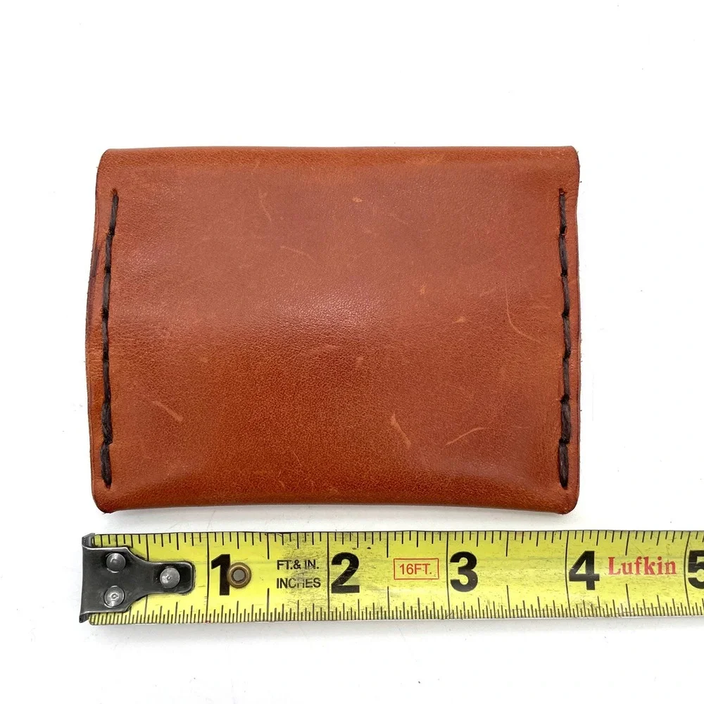 FGG Wallet Card Holder Leather Unisex Cognac Brown Good Minimalist Handcrafted